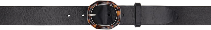 Photo: rag & bone Black Audrey Tortoiseshell-Buckle Leather Belt