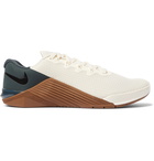 Nike Training - Metcon 5 Rubber-Trimmed Mesh Sneakers - Neutrals