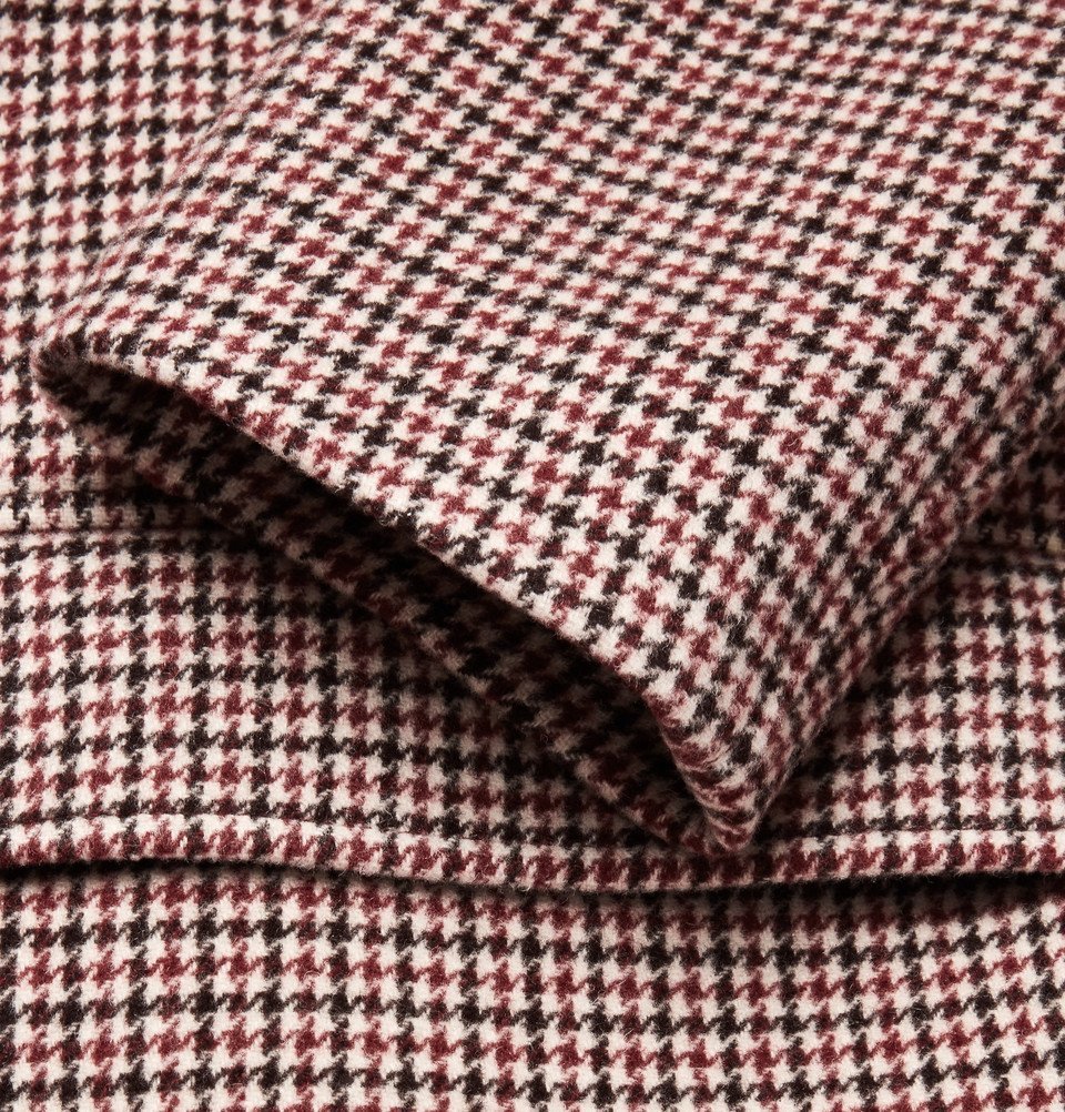 Mr P. - Houndstooth Virgin Wool Coat - Camel Mr P.