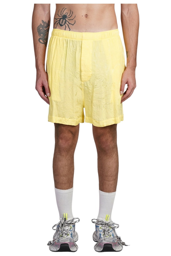Photo: Balenciaga Shorts In Yellow Silk