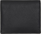 TOTEME Black T-Lock Grained-Leather Card Holder