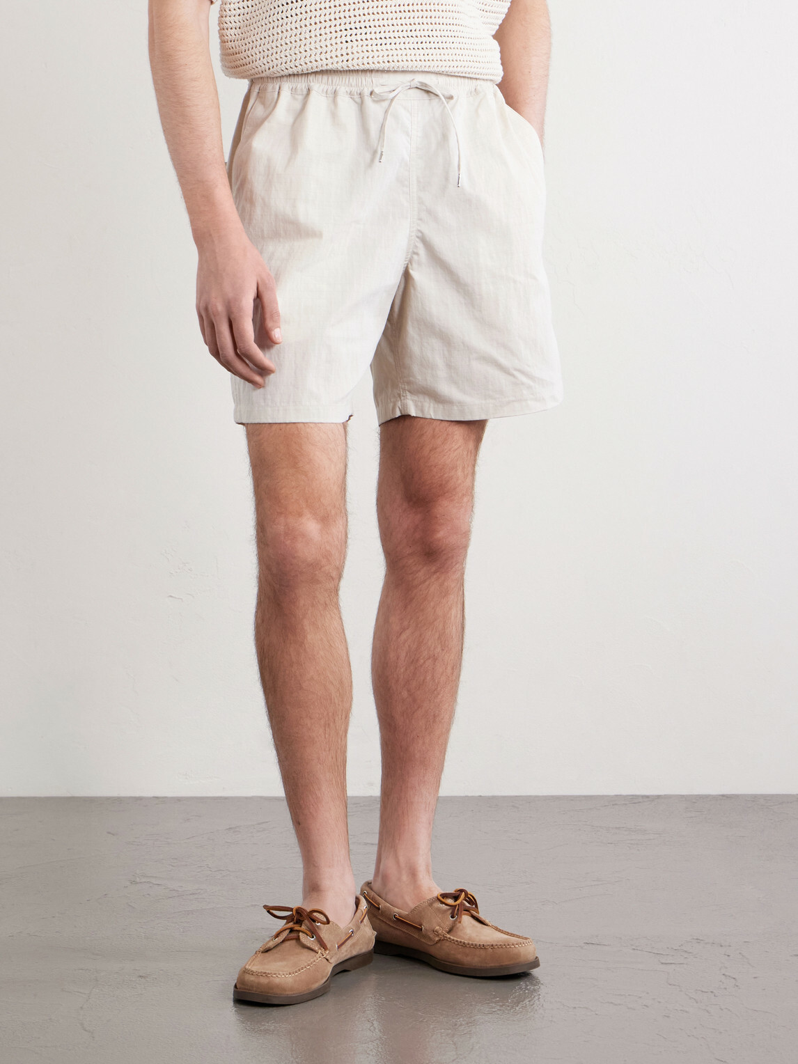 A Kind Of Guise - Volta Straight-Leg Cotton-Blend Ripstop Shorts - Neutrals