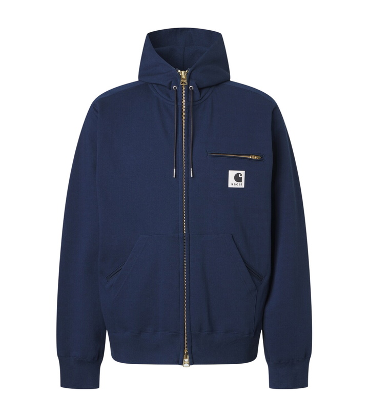 Photo: Sacai x Carhartt cotton jersey hoodie