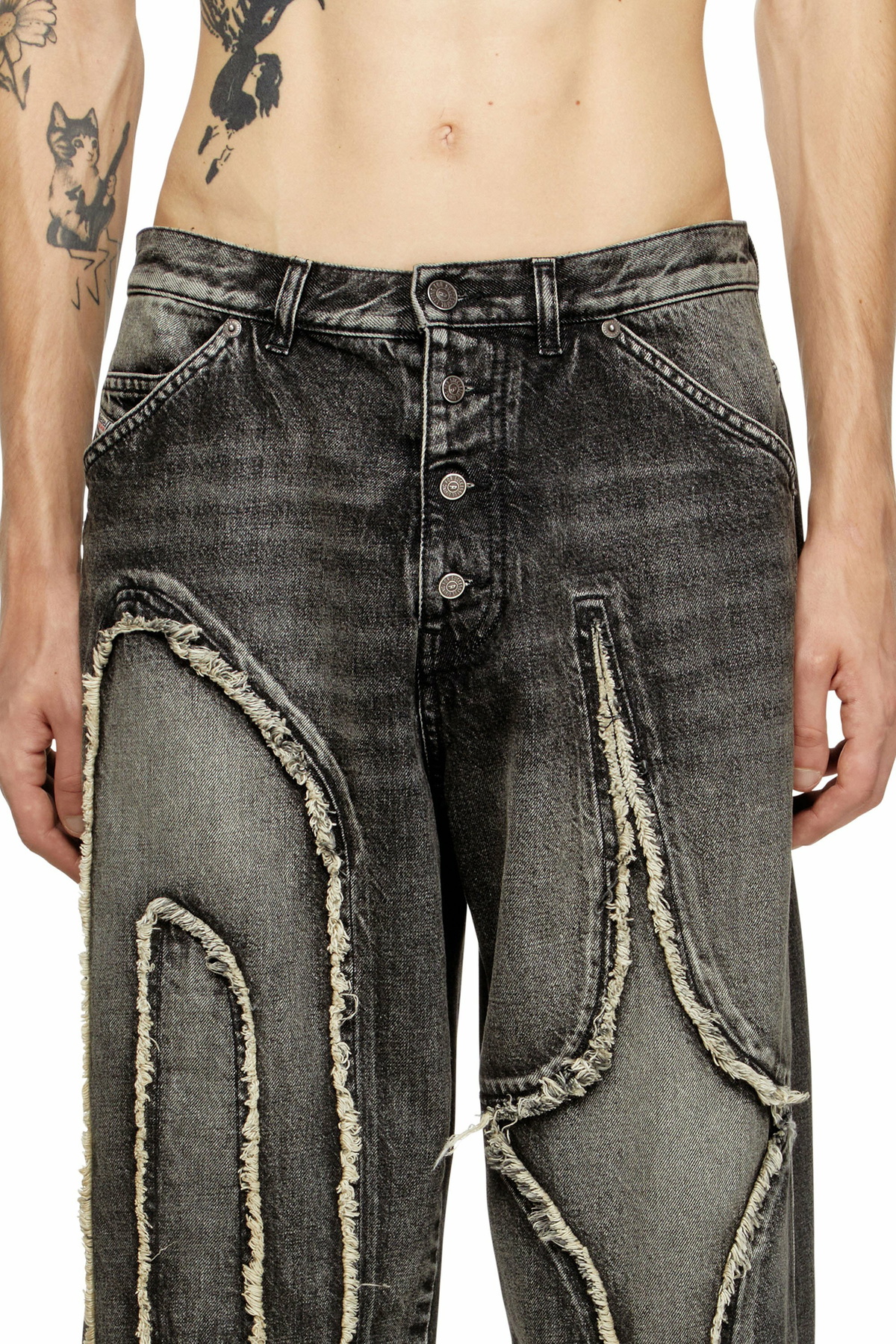Diesel Straight Jeans - D-Thug Club - Jeans - Unisex - Black