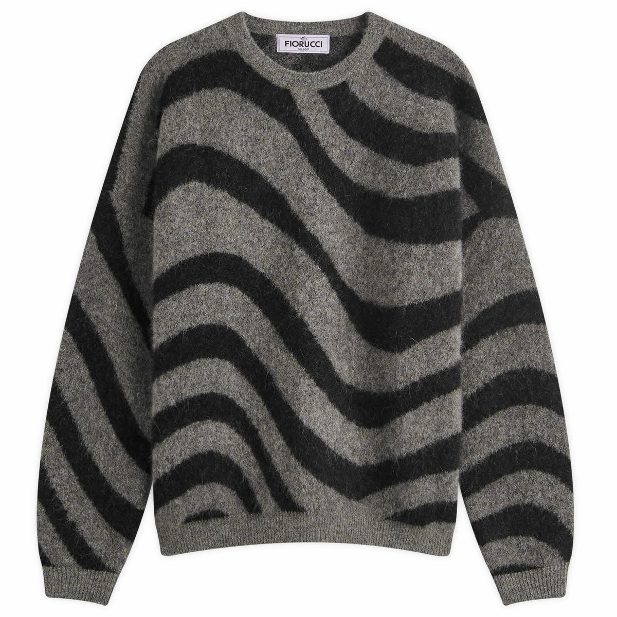 その他 FIORUCCI Fiorucci Sweaters Black (W02FPSCR269CJ05 BK01) Fiorucci Women's Black Candy Stripe Mohair Sweater in Black