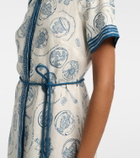 Alémais Lucky belted printed linen shirt dress