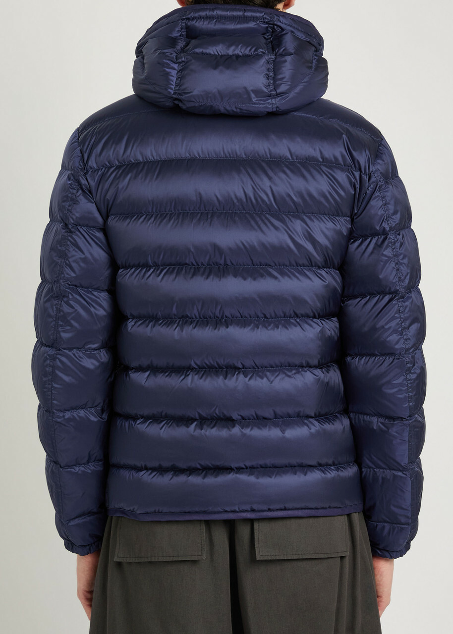Ten C Padded Hooded Nylon Jacket Navy