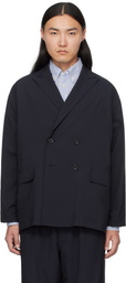 DAIWA PIER39 Navy Tech Double-Breasted Blazer