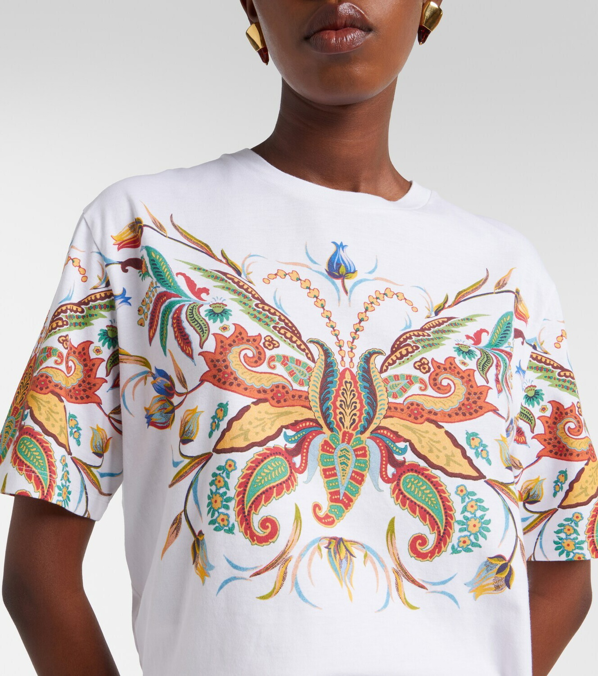 Etro Printed cotton jersey T-shirt