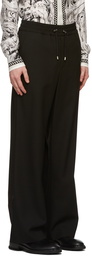 Balmain Black Virgin Wool Twill Trousers