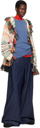 The Elder Statesman Multicolor Run Ragged Cardigan