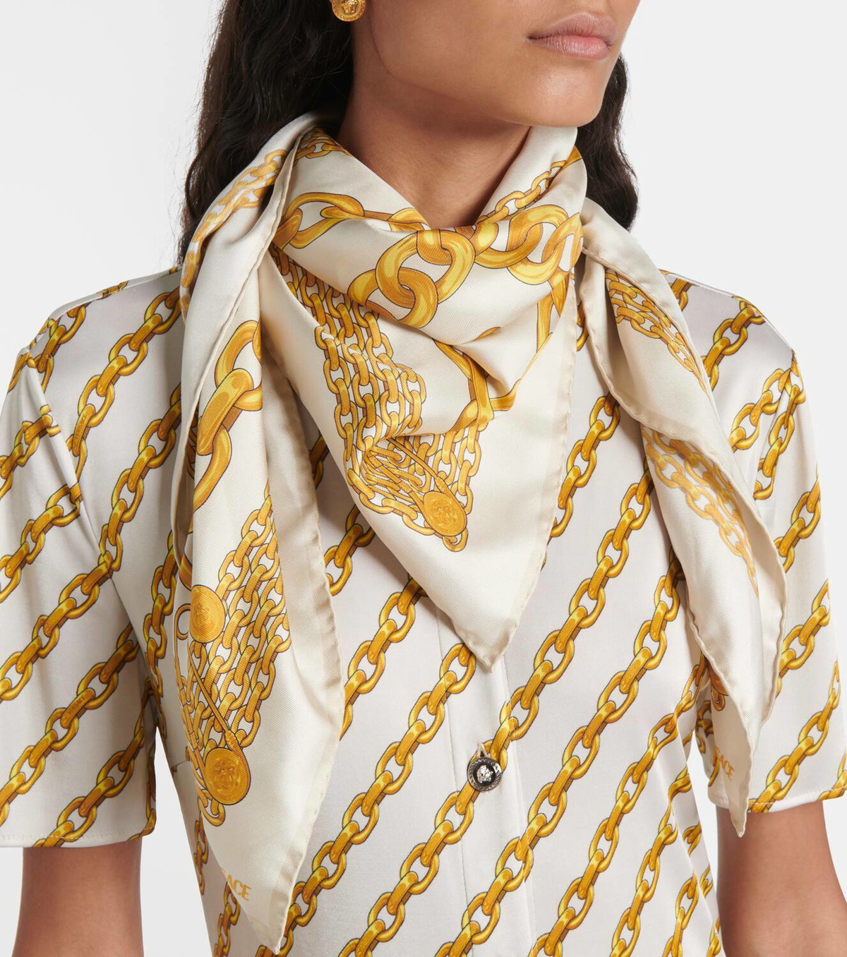 Versace Versace Treasure silk twill scarf Versace