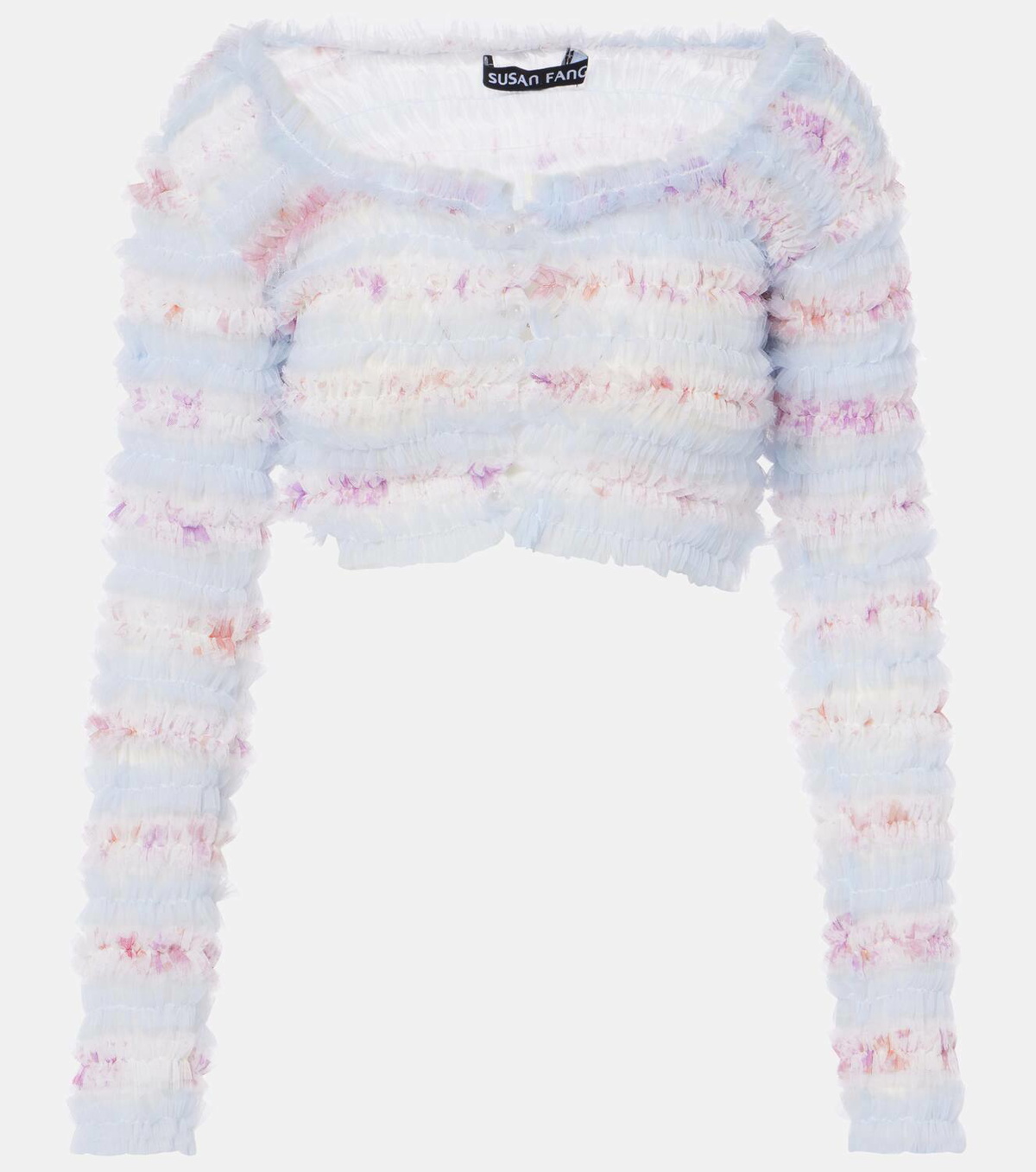 Susan Fang Ruffled cropped cardigan