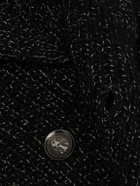 Brunello Cucinelli - Shawl-Collar Double-Breasted Ribbed Virgin Wool, Silk and Cashmere-Blend Cardigan - Black