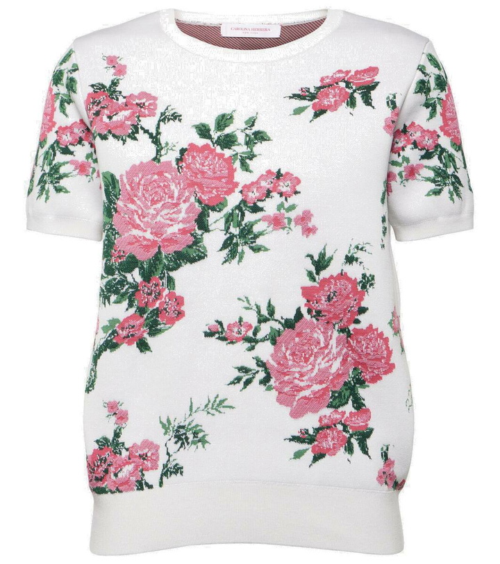 Photo: Carolina Herrera Floral silk-blend top