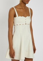 Clea Odette Cotton-blend Midi Dress White