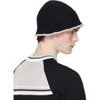 Casablanca Black Warp Logo Crochet Bucket Hat