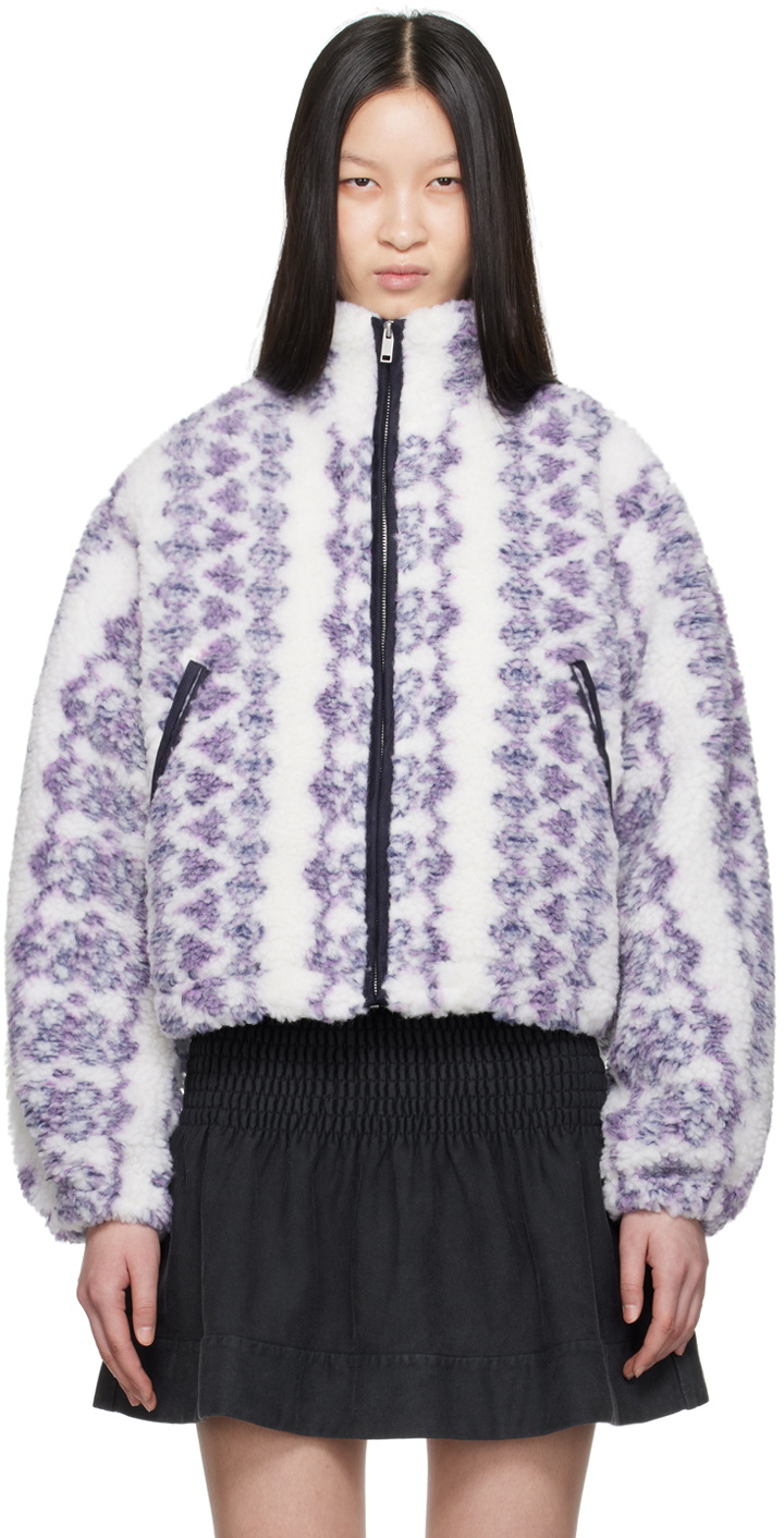 Isabel Marant Etoile Off-White & Purple Mackensy Jacket