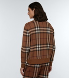 Burberry - Checked cashmere bomber jacket