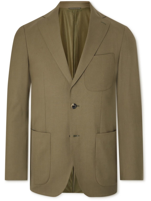 Photo: Caruso - Ponza Unstructured Wool and Silk-Blend Blazer - Green