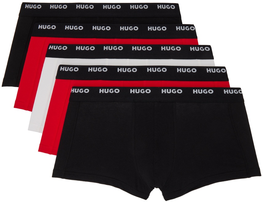 Photo: Hugo Five-Pack Multicolor Stretch Boxer Briefs