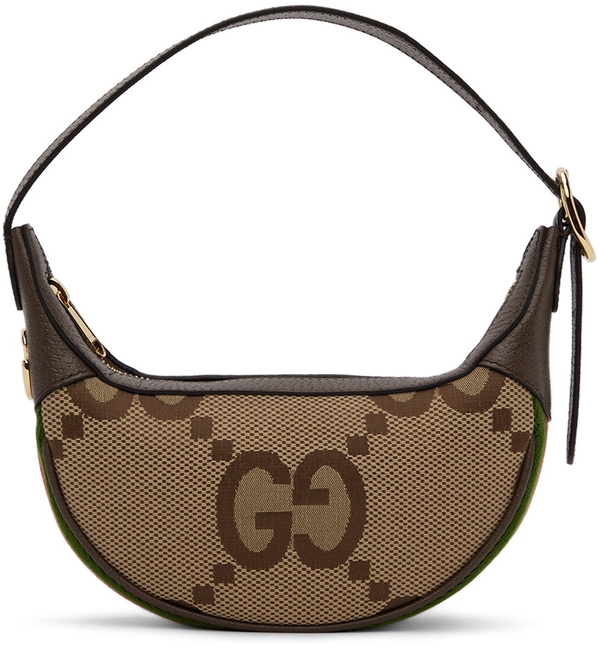 Gucci Ophidia Jumbo GG Small Shoulder Bag Beige/Green Mint in Canvas with  Gold-tone - US