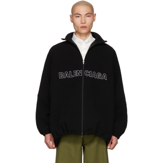 Photo: Balenciaga Black Wool Tracksuit Jacket
