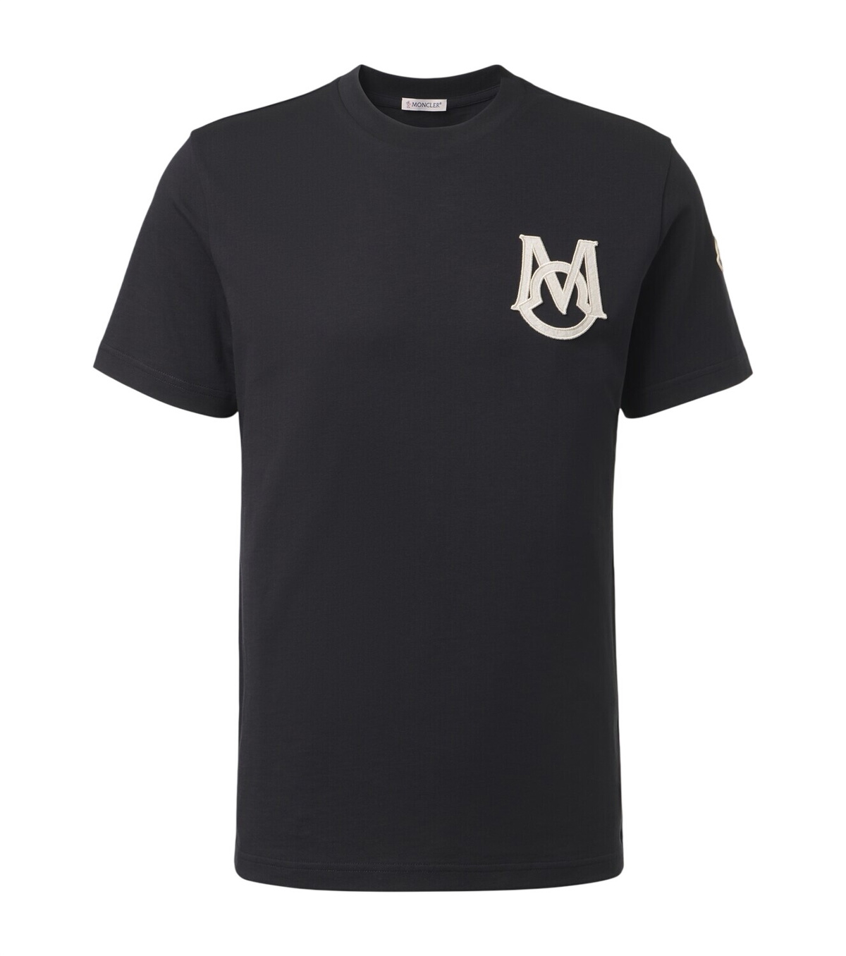 Moncler Mountain Logo-printed Cotton T-shirt Black Moncler