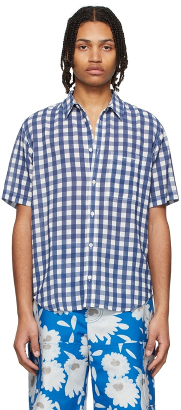 Photo: Jacquemus Navy & White 'La Chemise Melo' Shirt