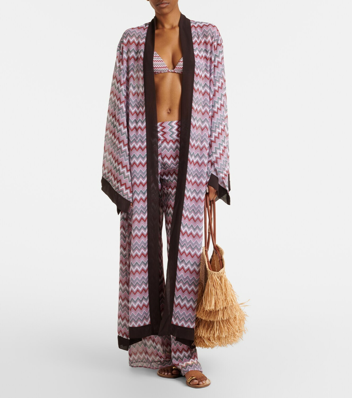 Bananhot Jim chevron cotton beach cover-up