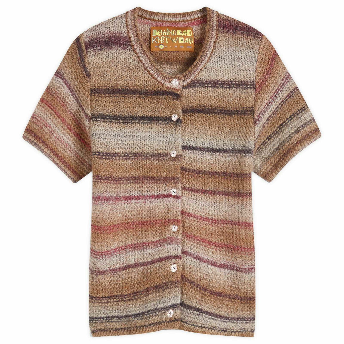 Brain Dead Women's Madera Short Sleeve Knit in Brown
