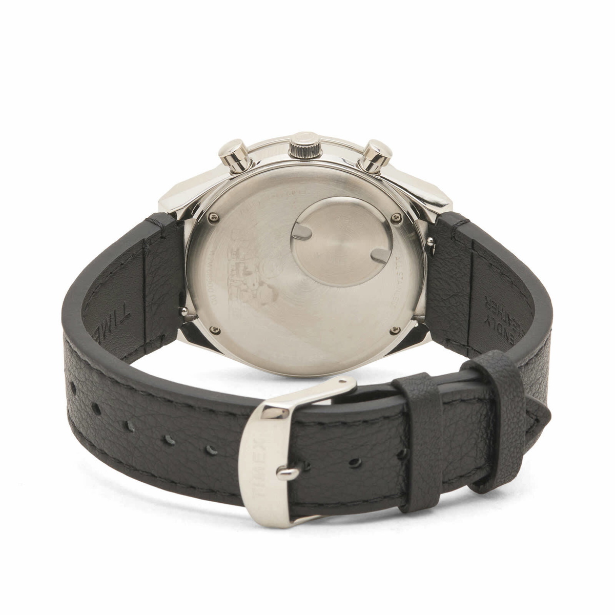 Timex x Peanuts Q Chrono Watch in Silver/Black 