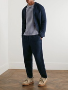 YMC - Alva Straight-Leg Sashiko Indigo-Dyed Cotton Drawstring Trousers - Blue