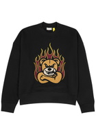 Moncler Genius 8 Moncler Palm Angels Logo Cotton Sweatshirt Black