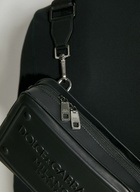 Dolce & Gabbana Embossed Logo Leather Crossbody Bag