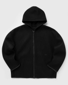 032c NEOPRENE ZIP UP HOODED JACKET Black Mens Coats/Parka