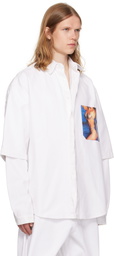 ABRA White Print Shirt