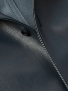 LOEWE - Anagram Logo-Embossed Panelled Leather Shirt - Blue