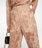 Gucci - Floral lace pants