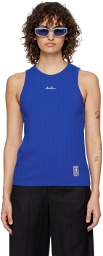 ADER error Blue Embroidered Tank Top