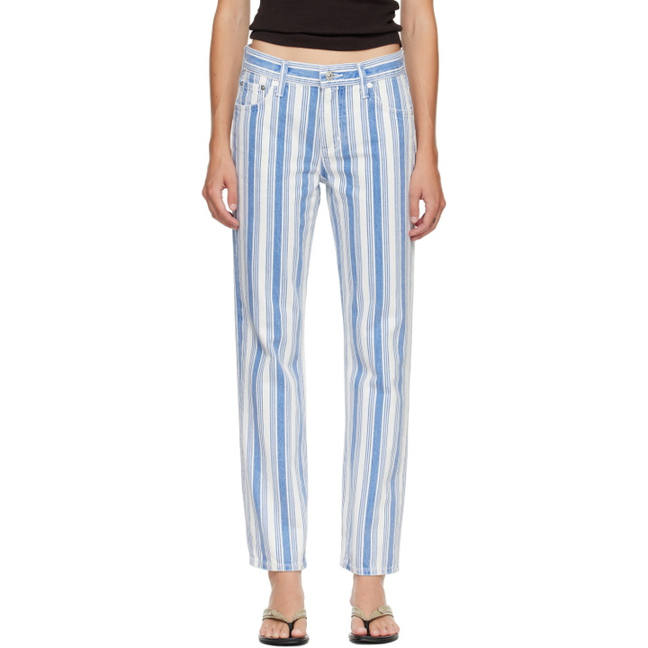 Photo: Citizens of Humanity Blue & White Anissa Straight Leg Jeans