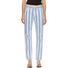 Citizens of Humanity Blue & White Anissa Straight Leg Jeans