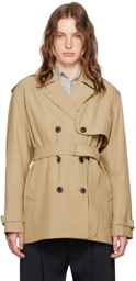 rag & bone Beige Beverly Cropped Trench Coat