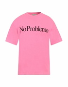 Aries Mens T-shirt Fuchsia