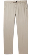 Incotex - Slim-Fit Stretch-Cotton Poplin Trousers - Neutrals