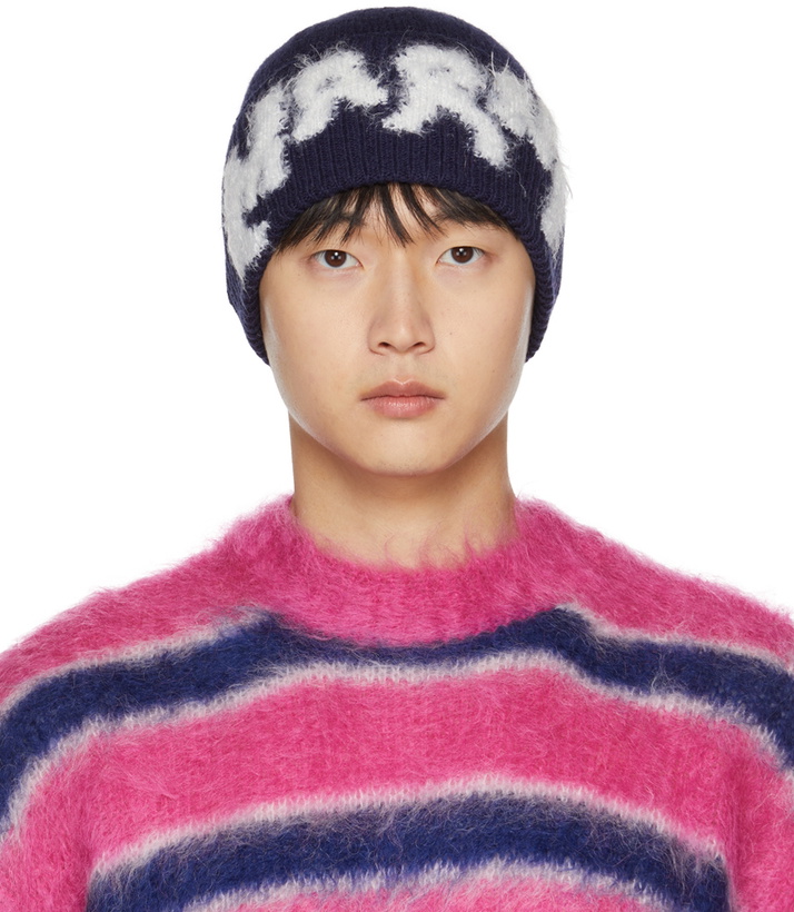 Photo: Marni Navy Shetland Wool Beanie