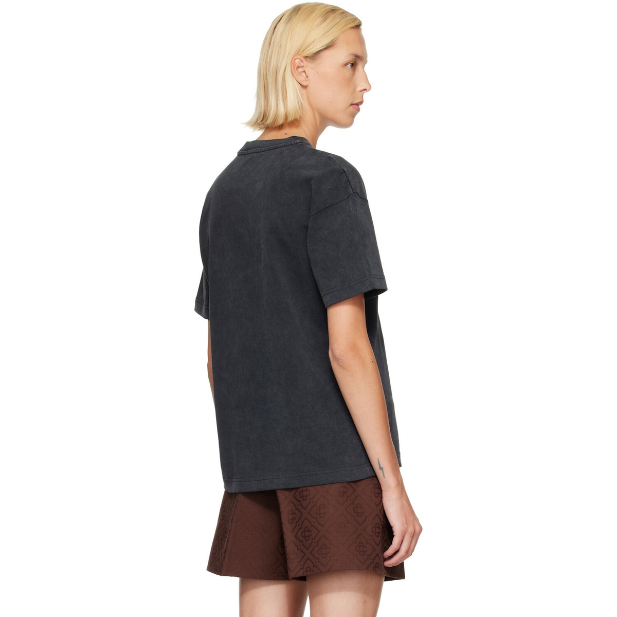 Casablanca Black Oversized T-shirt
