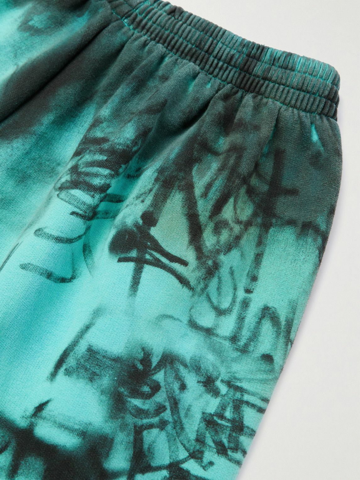 BALENCIAGA Wide-Leg Logo-Embroidered Cotton-Jersey Sweatpants for Men