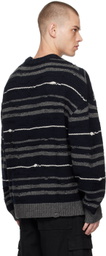 Juun.J Multicolor Crewneck Sweater
