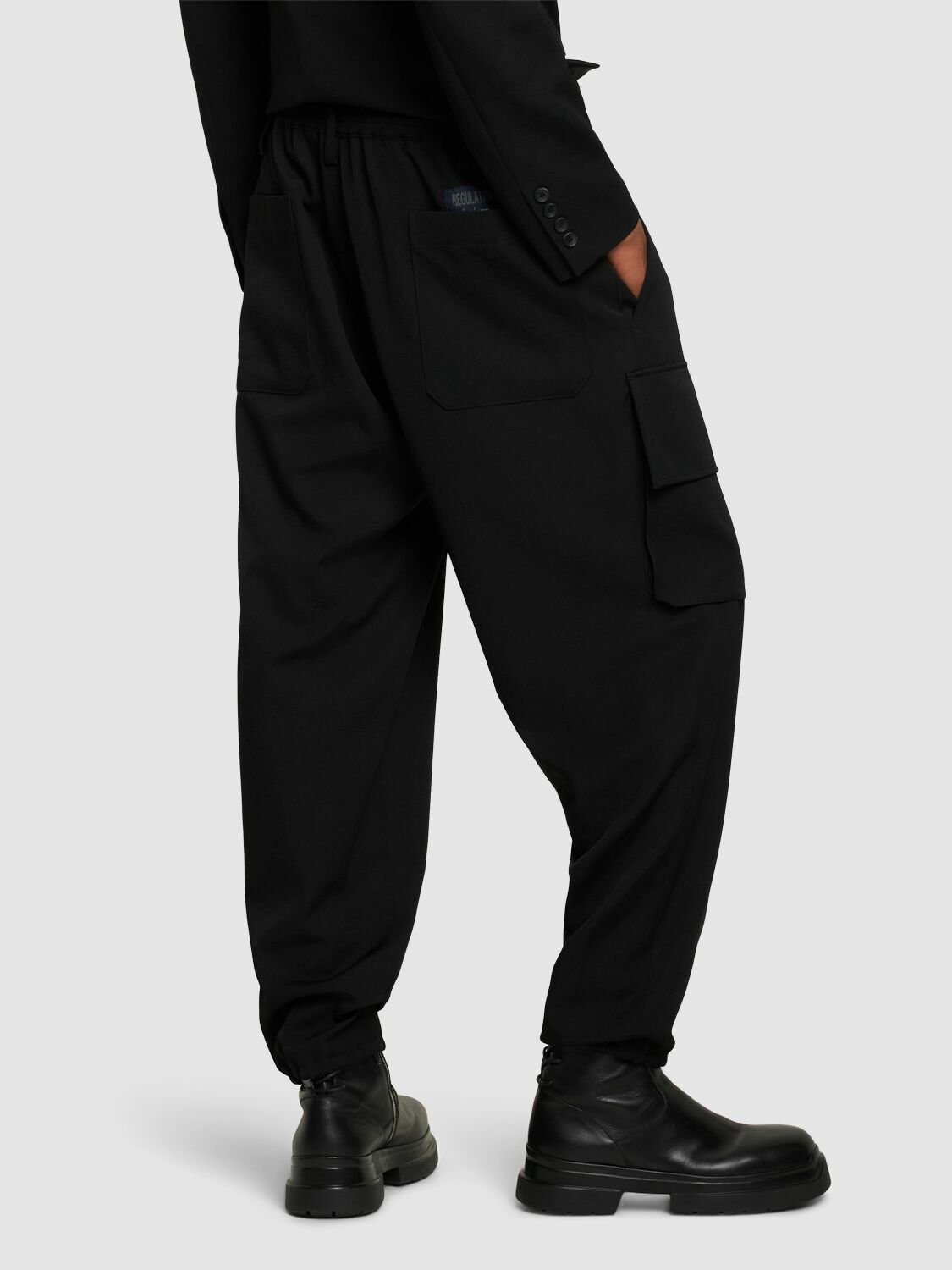 YOHJI YAMAMOTO - Z-rib Wool Cargo Pants Yohji Yamamoto